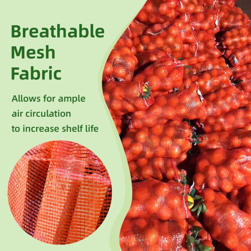 300pcs Extra Large Mesh Produce Bags 60 lbs Reusable Onion Sacks Vegetable Storage Bags Washable Net Bag 21” x 32” for Onion Potato Firewood Crawfish, Pack of 300